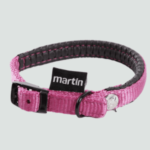 Obroża z nylonu dla psa Komfort rozowa