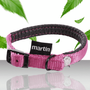 Obroża z nylonu dla psa Komfort rozowa 2