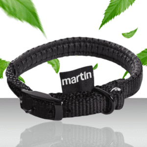Obroża z nylonu dla psa Komfort czarna 2