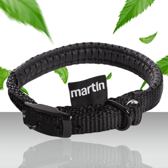 Obroża z nylonu dla psa Komfort czarna 2