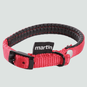 Obroża z nylonu dla psa Komfort czerwona