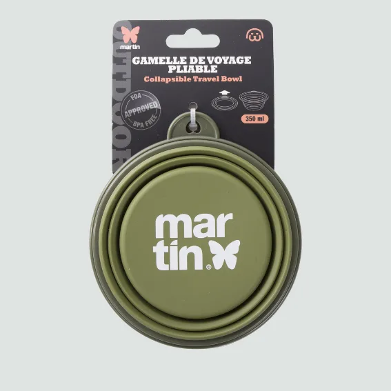 Miska podróżna dla psa składana kaki