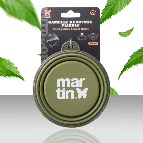 Miska podróżna dla psa składana kaki 2