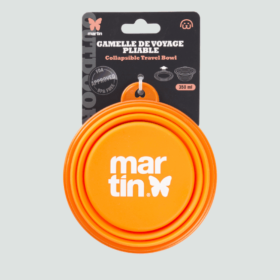 Miska podróżna dla psa składana pomaranczowa