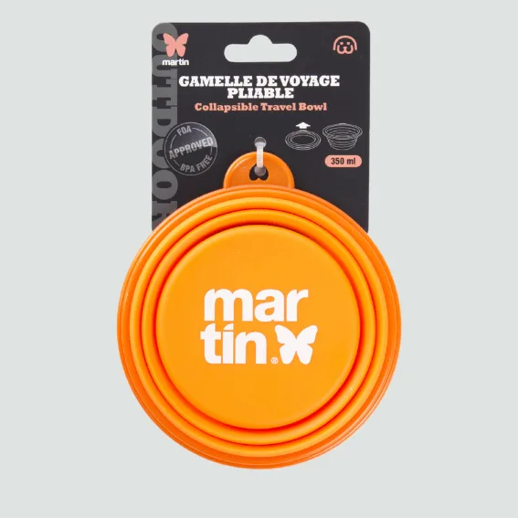 Miska podróżna dla psa składana pomaranczowa