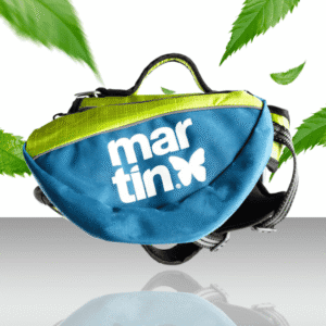 Plecak dla psa szelki z sakwami niebieski/zielony 2