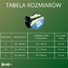 tabela rozmiarow Plecak dla psa szelki z sakwami niebieski/zielony