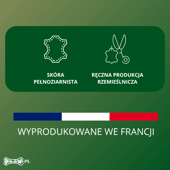 opis Kaganiec skórzany dla psa pełnozarnisty czarny 2