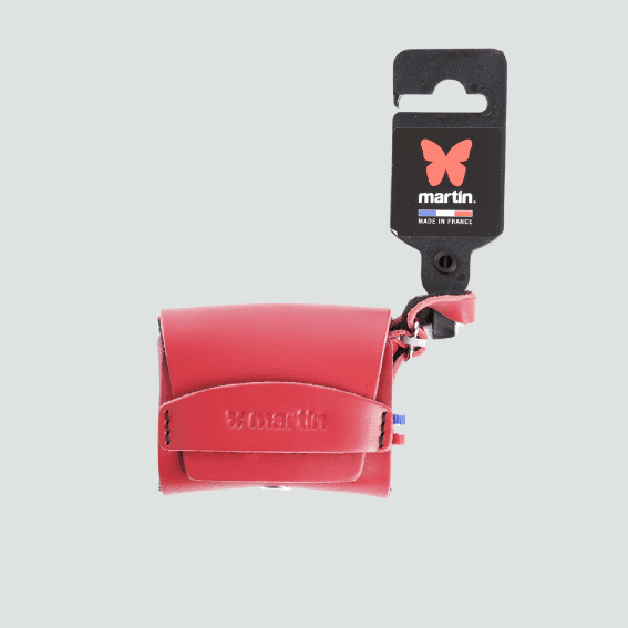 Dozownik skórzany na woreczki dla psa Poopidoo czerwony 3