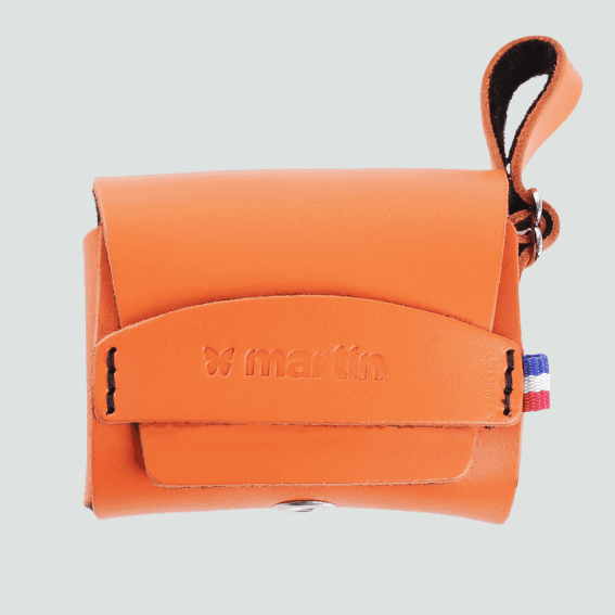 Dozownik skórzany na woreczki dla psa Poopidoo pomaranczowy Dozownik skórzany na woreczki dla psa Poopidoo pomaranczowy