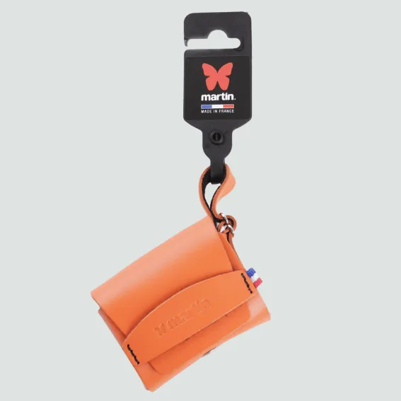 Dozownik skórzany na woreczki dla psa Poopidoo pomaranczowy 3