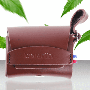 Dozownik skórzany na woreczki dla psa Poopidoo brazowy 2