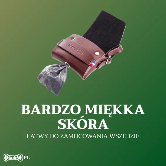 opis Dozownik skórzany na woreczki dla psa Poopidoo 2