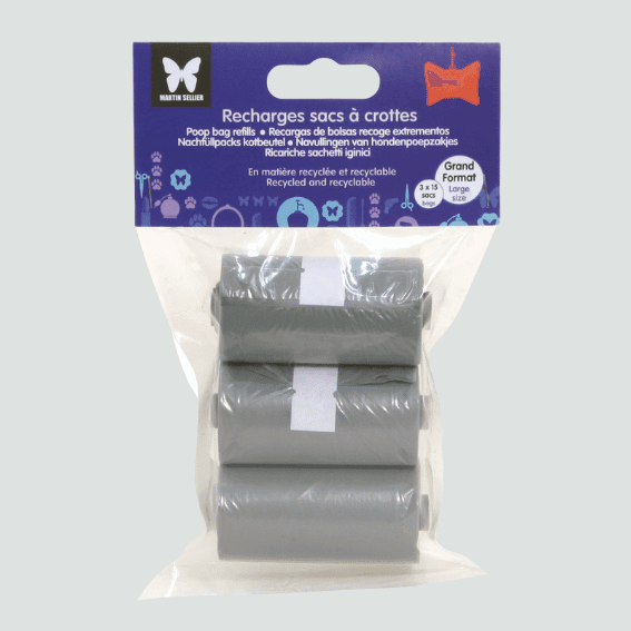 Worki na odchody dla psa zestaw 3 dużych rolek ekologiczne