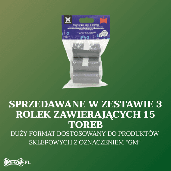 opis Worki na odchody dla psa zestaw 3 dużych rolek ekologiczne