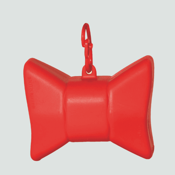 Dozownik na woreczki dla psa muszki czerwony