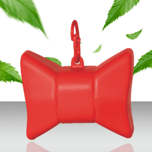 Dozownik na woreczki dla psa muszki czerwony 2