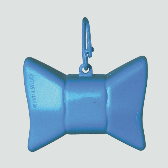 Dozownik na woreczki dla psa muszki niebieski