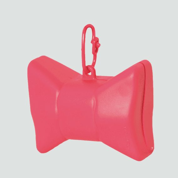 Dozownik na woreczki dla psa muszki rozowy 3