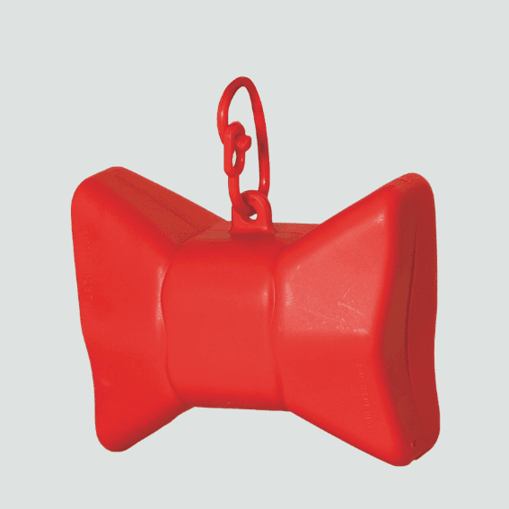 Dozownik na woreczki dla psa muszki czerwony 3