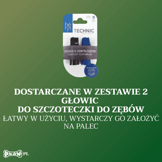 opis Szczoteczka do zębów dla psa nakładana na palec 2 sztuki Technic Héry 2