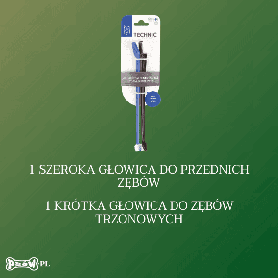 opis Szczoteczka do zębów dla psa z podwójnym działaniem 2 sztuki Technic Héry