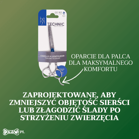 opis Nożyczki do przerzedzania dla psów Technic Héry
