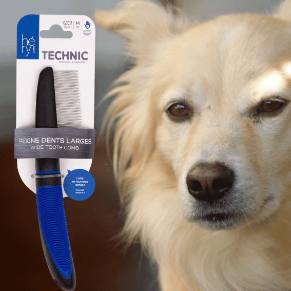 Grzebień z szerokimi zębami dla psa Technic Héry z psem