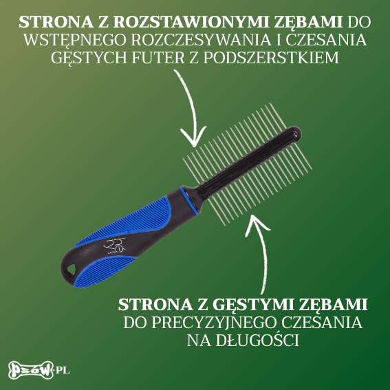 opis Grzebień dwustronny dla psa Technic Héry