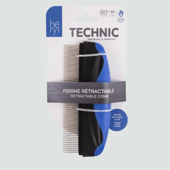 Grzebień Maxi z obrotowymi ząbkami dla psa Technic Héry