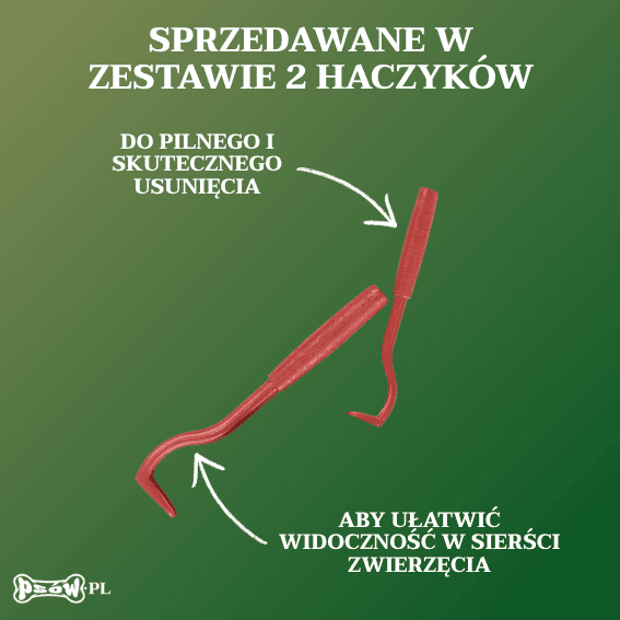 opis Haczyki do usuwania kleszczy pakiet 2 sztuk Héry 2