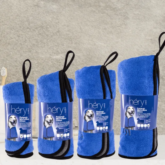 Szlafrok z mikrofibry dla psa Héry 4 rozmiary