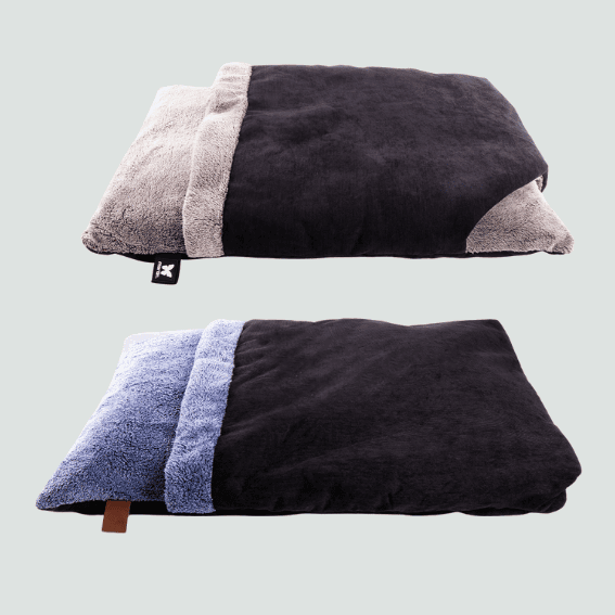 Materac dla psa z kocem Doudouzen szary 2 kolory