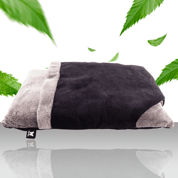 Materac dla psa z kocem Doudouzen szary 2