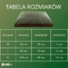 tabela rozmiarow Materac dla psa tkanina Oxford Kaki-brąz