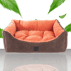 Legowisko z zamszu dla psa Domino brązowo-pomarańczowy 2