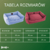 tabela rozmiarow Legowisko dla psa Croisette