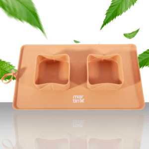 Składana mata z miskami 2 w 1 pomarańczowa 2