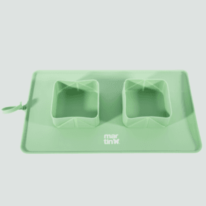 Składana mata z miskami 2 w 1 zielona