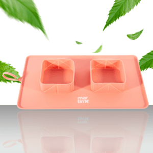 Składana mata z miskami 2 w 1 różowa 2