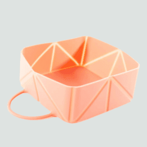 Silikonowa miska składana dla psa różowa