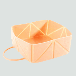 Silikonowa miska składana dla psa Żółta