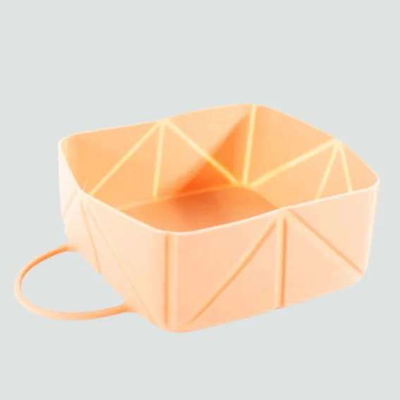 Silikonowa miska składana dla psa Żółta