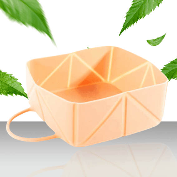 Silikonowa miska składana dla psa Żółta 2