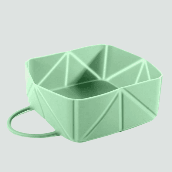 Silikonowa miska składana dla psa zielona