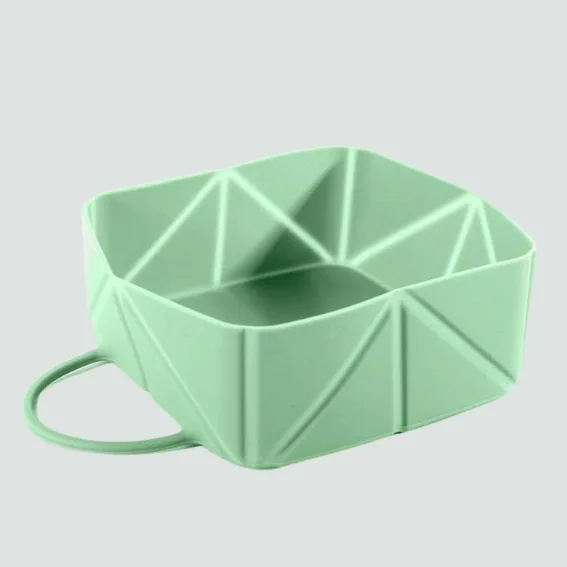 Silikonowa miska składana dla psa zielona