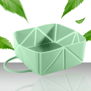 Silikonowa miska składana dla psa zielona 2