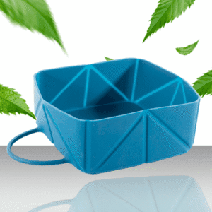 Silikonowa miska składana dla psa niebieska 2