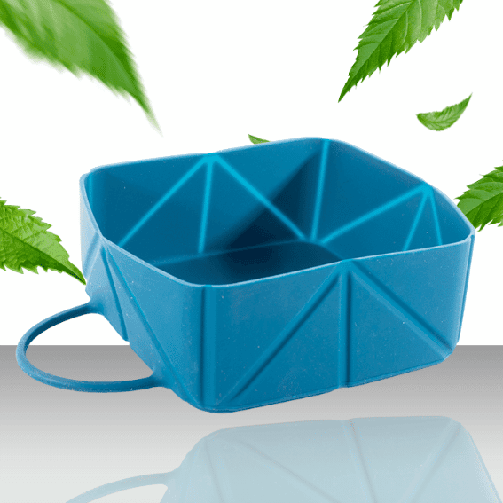 Silikonowa miska składana dla psa niebieska 2