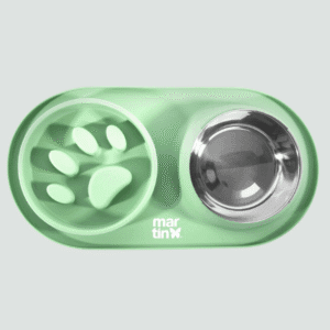 Miska ze stali nierdzewnej dla psa Slow feeder zielona